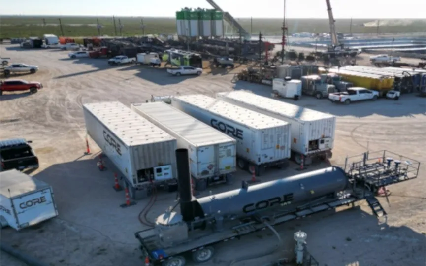 CORE compression and CNG trailers at a West Texas site